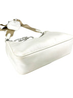 Prada Cream Nylon Re Edition Shoulder Bag