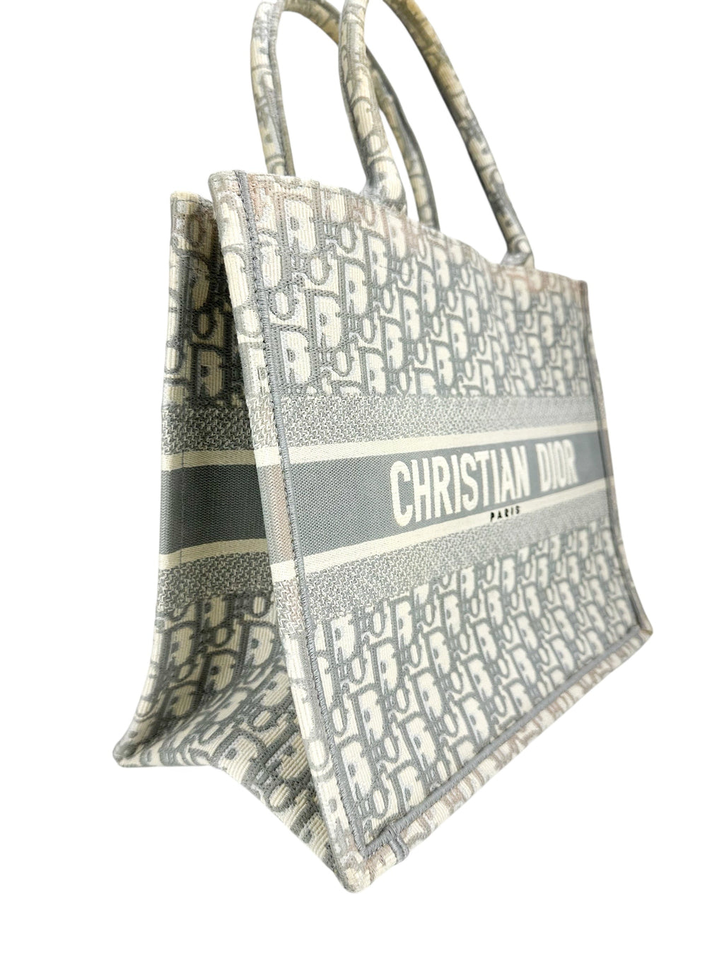 Christian Dior Grey Canvas Oblique Book Tote
