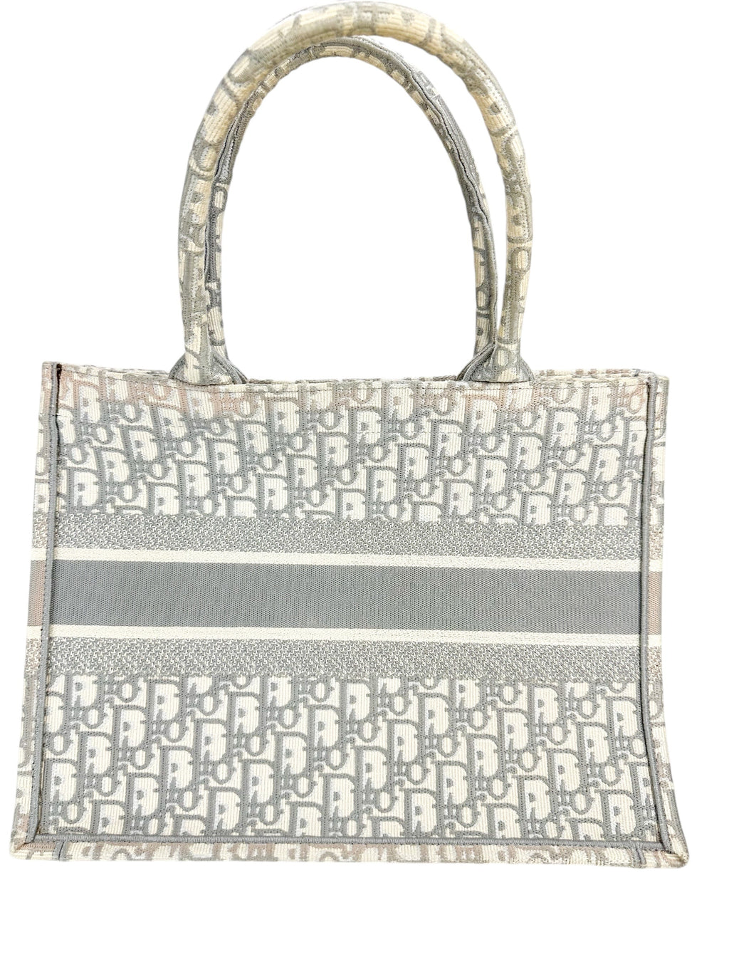 Christian Dior Grey Canvas Oblique Book Tote