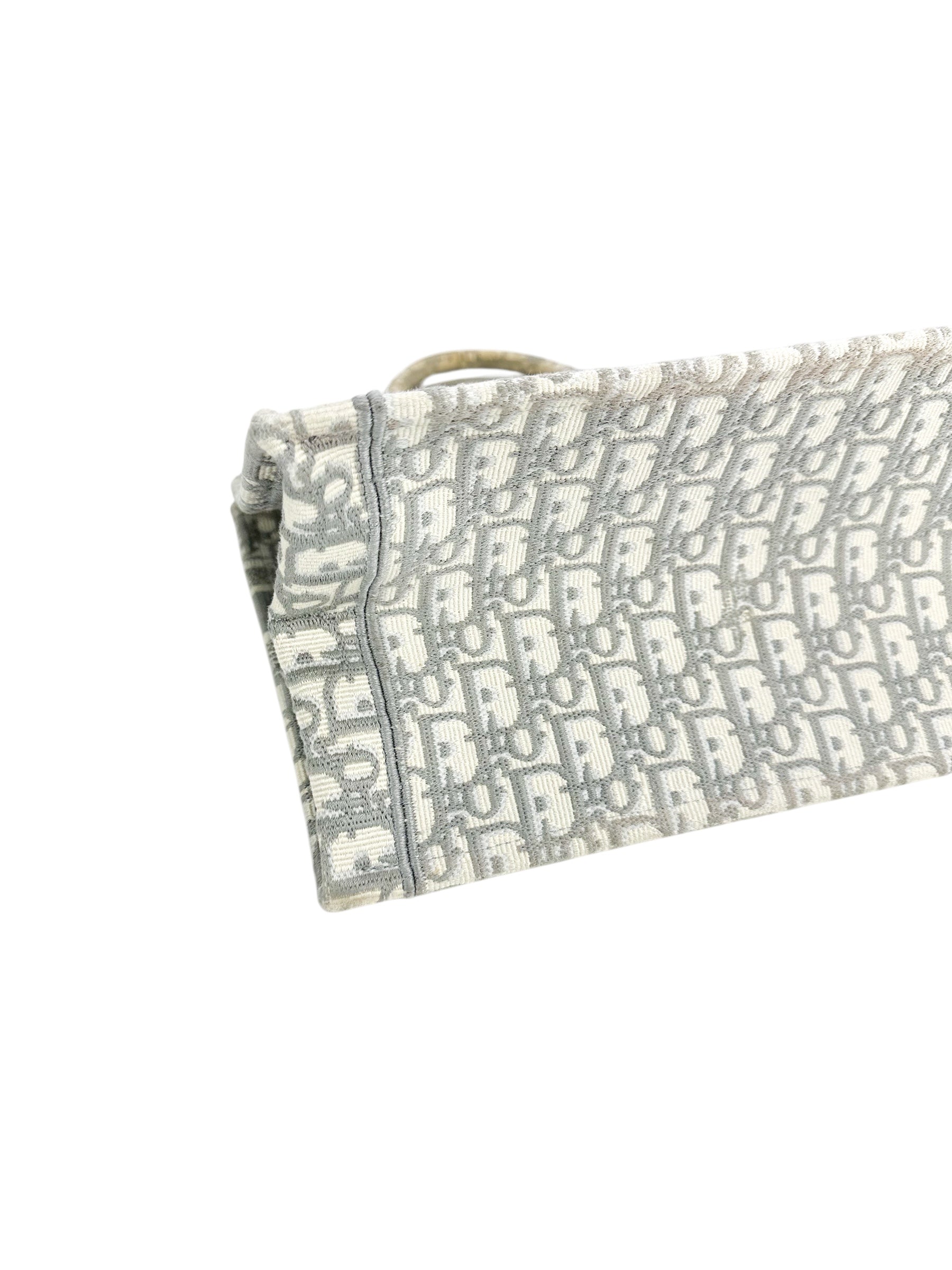 Christian Dior Grey Canvas Oblique Book Tote
