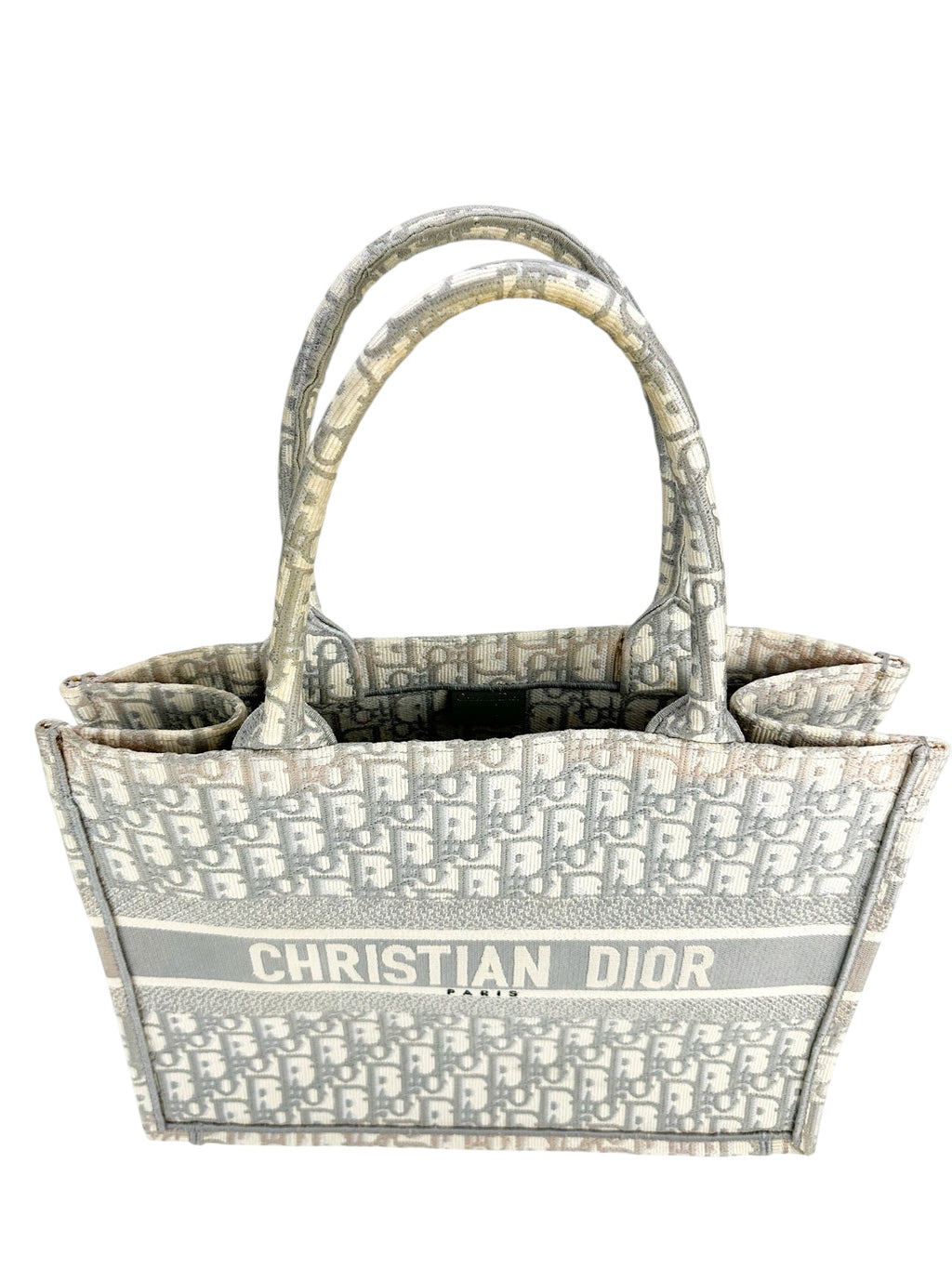 Christian Dior Grey Canvas Oblique Book Tote