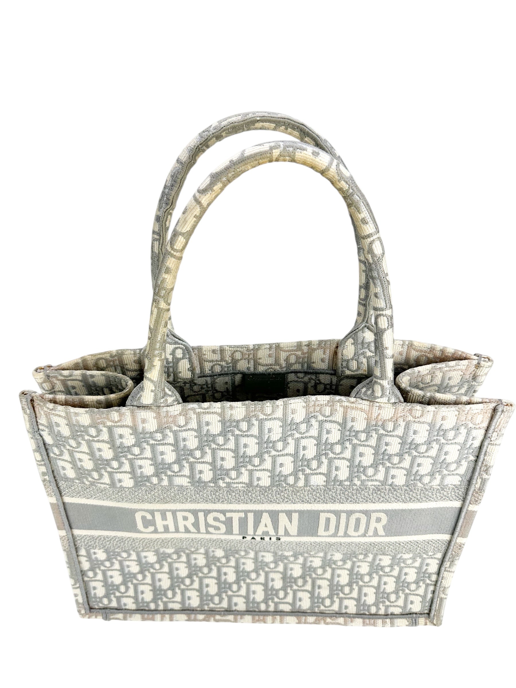 Christian Dior Grey Canvas Oblique Book Tote