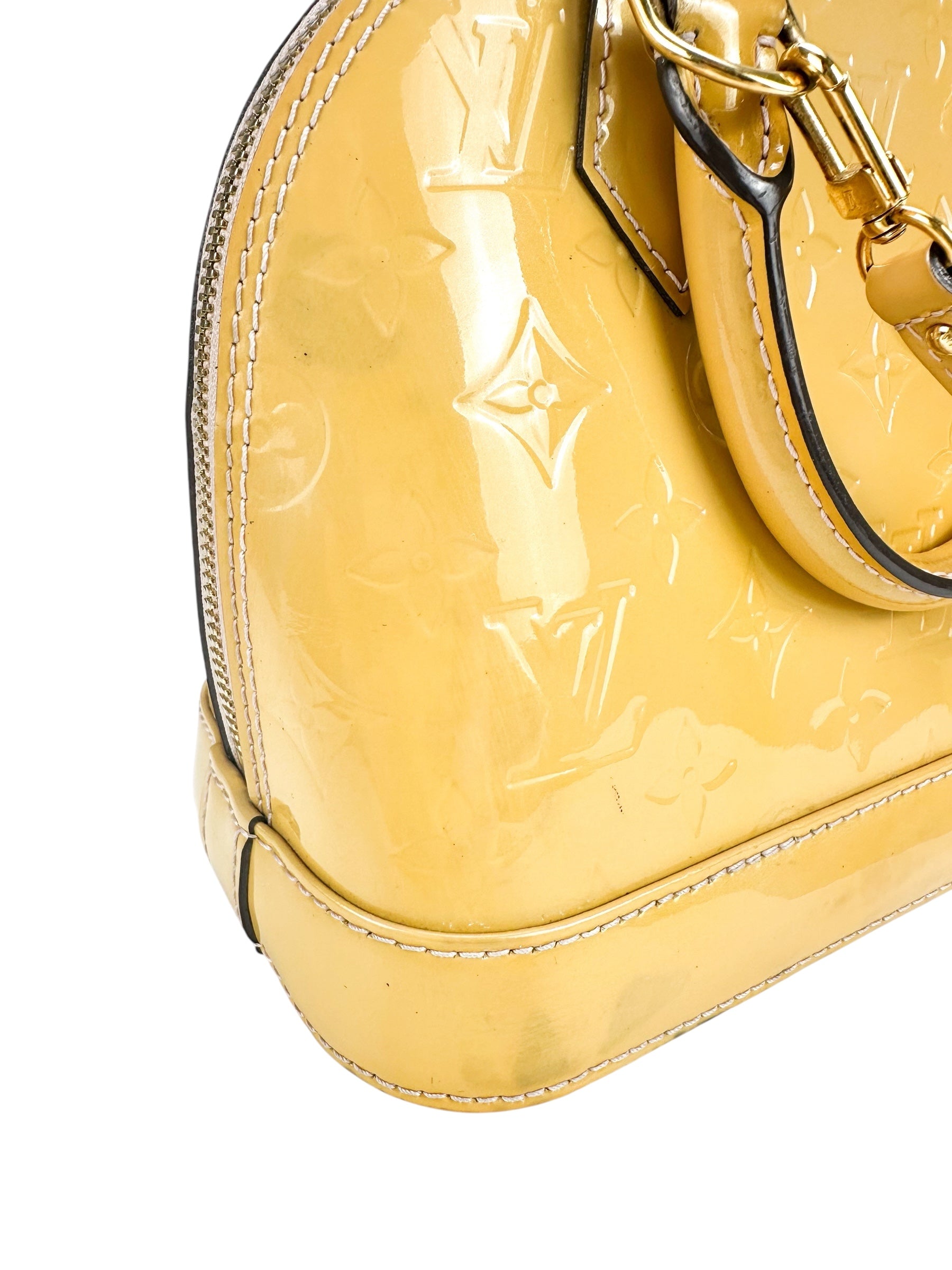 Louis Vuitton Jaune Passion Monogram Vernis Leather Alma BB