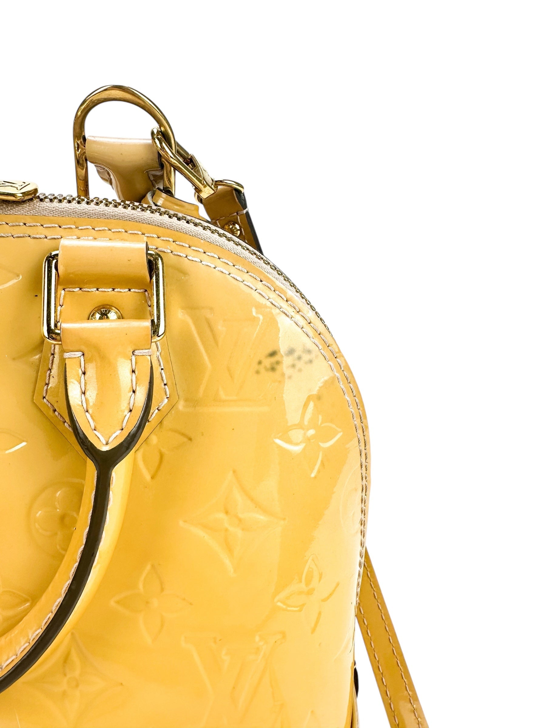 Louis Vuitton Jaune Passion Monogram Vernis Leather Alma BB