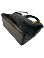 Christian Dior Black Cannage Lambskin Lady Dior Medium