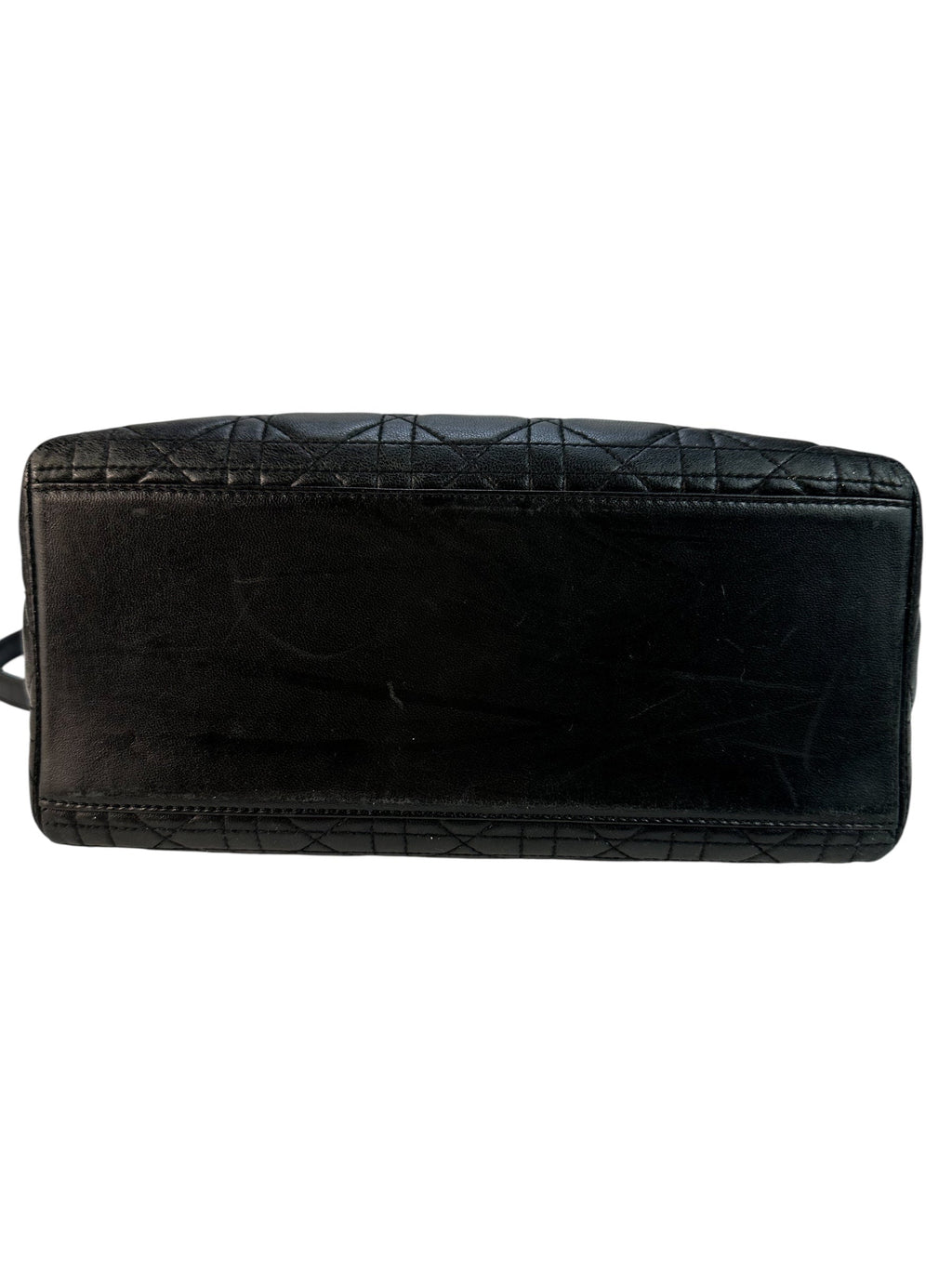 Christian Dior Black Cannage Lambskin Lady Dior Medium