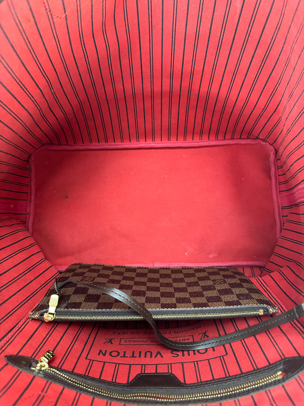 Louis Vuitton Coated Canvas Damier Ebene Neverfull GM