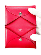 Hermes Calvi Card Holder Rose Extreme