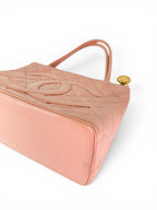 Chanel Pink Caviar Leather Medallion Tote