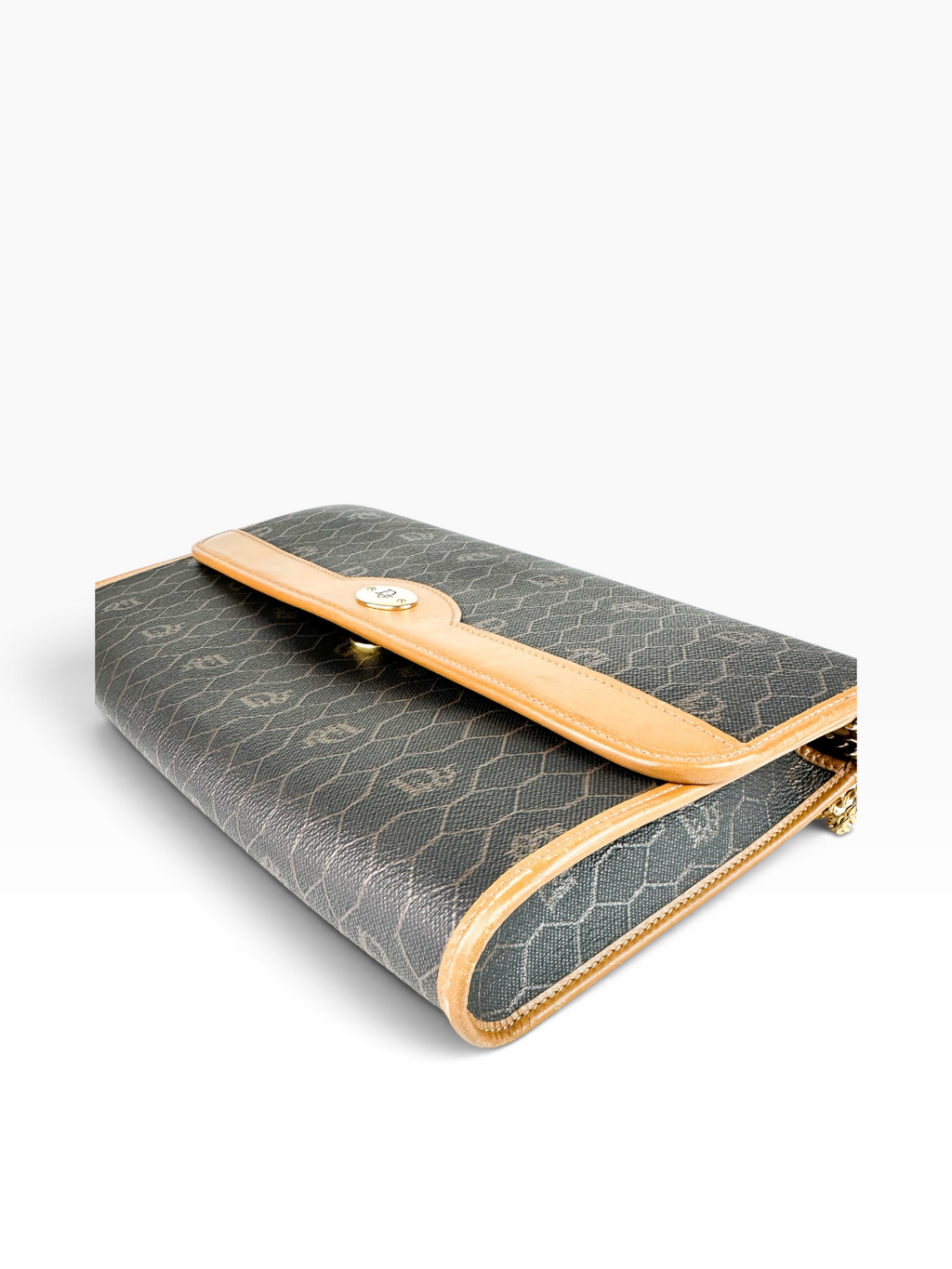 Christian Dior Brown Signature Honeycomb Vintage Bag