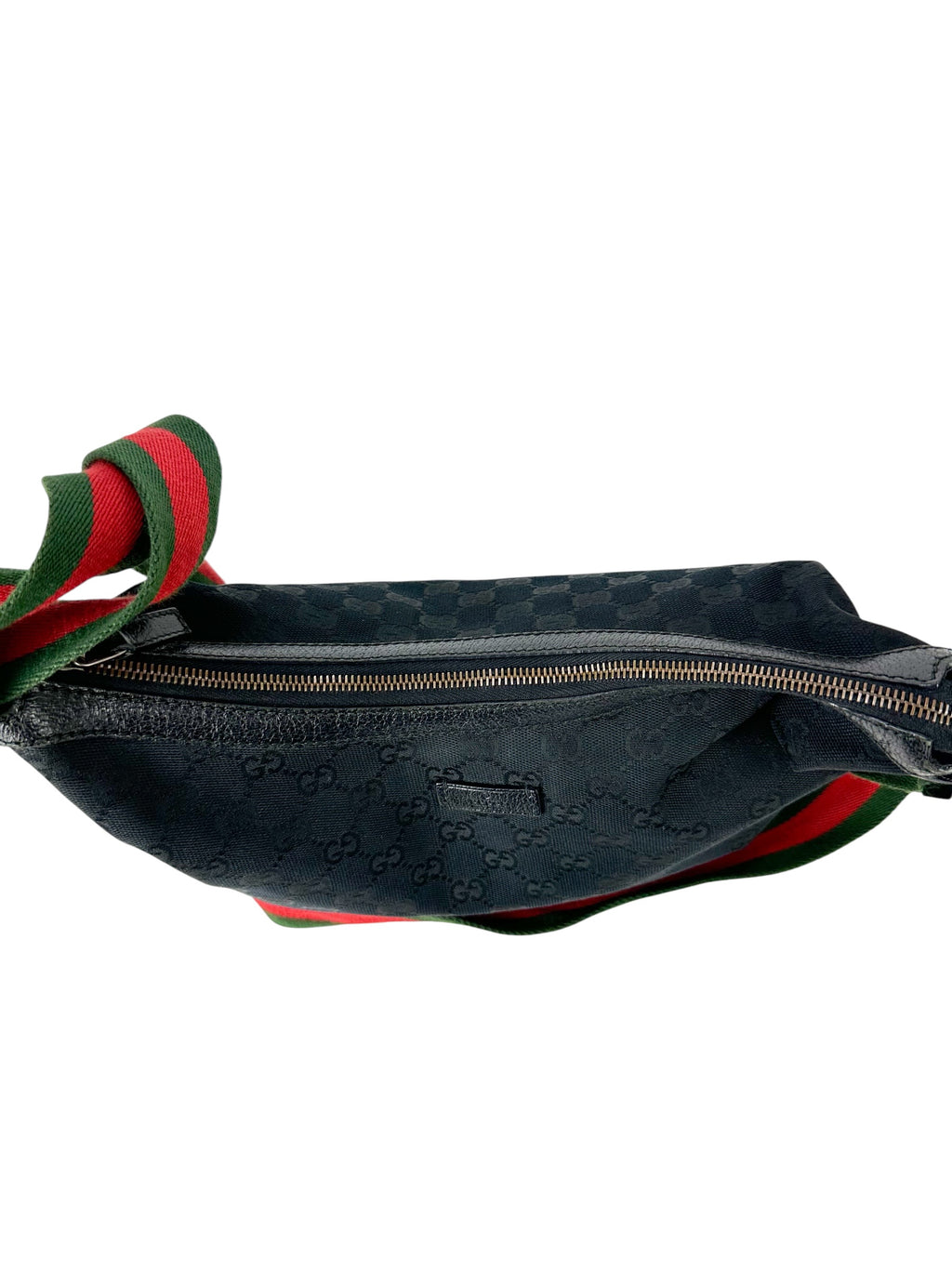 Gucci Black Canvas Sherry GG Shoulder Bag
