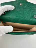 Gucci Green Pebbled Leather Dionysus Bag