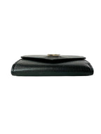 Louis Vuitton Black Pebbled Leather Portefeuille Compact Wallet