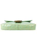 Fendi Mint Vinyl Zucchino Baguette Handbag