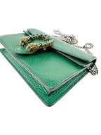 Gucci Green Pebbled Leather Dionysus Bag