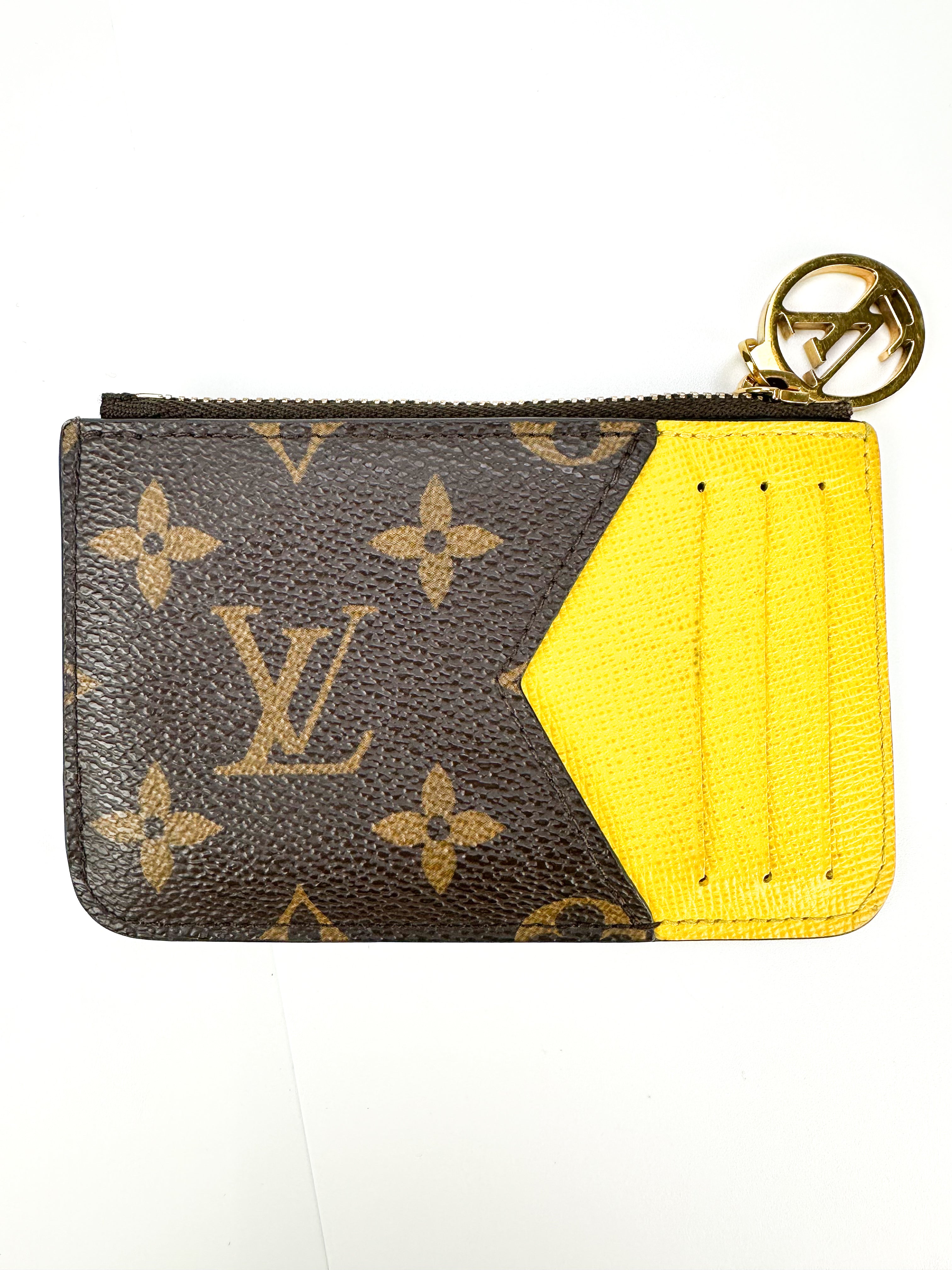 Louis Vuitton Yellow Monogram Coated Canvas Porte Carte Fragment Card Case