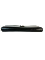 Louis Vuitton Black Pebbled Leather Lock Me Long Wallet