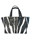 Coach Zebra Print Leather Crosby Mini Carryall