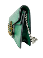 Gucci Green Pebbled Leather Dionysus Bag