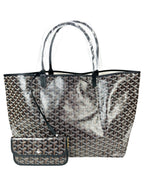 Goyard  Black Coated Canvas St Louis GM Tote
