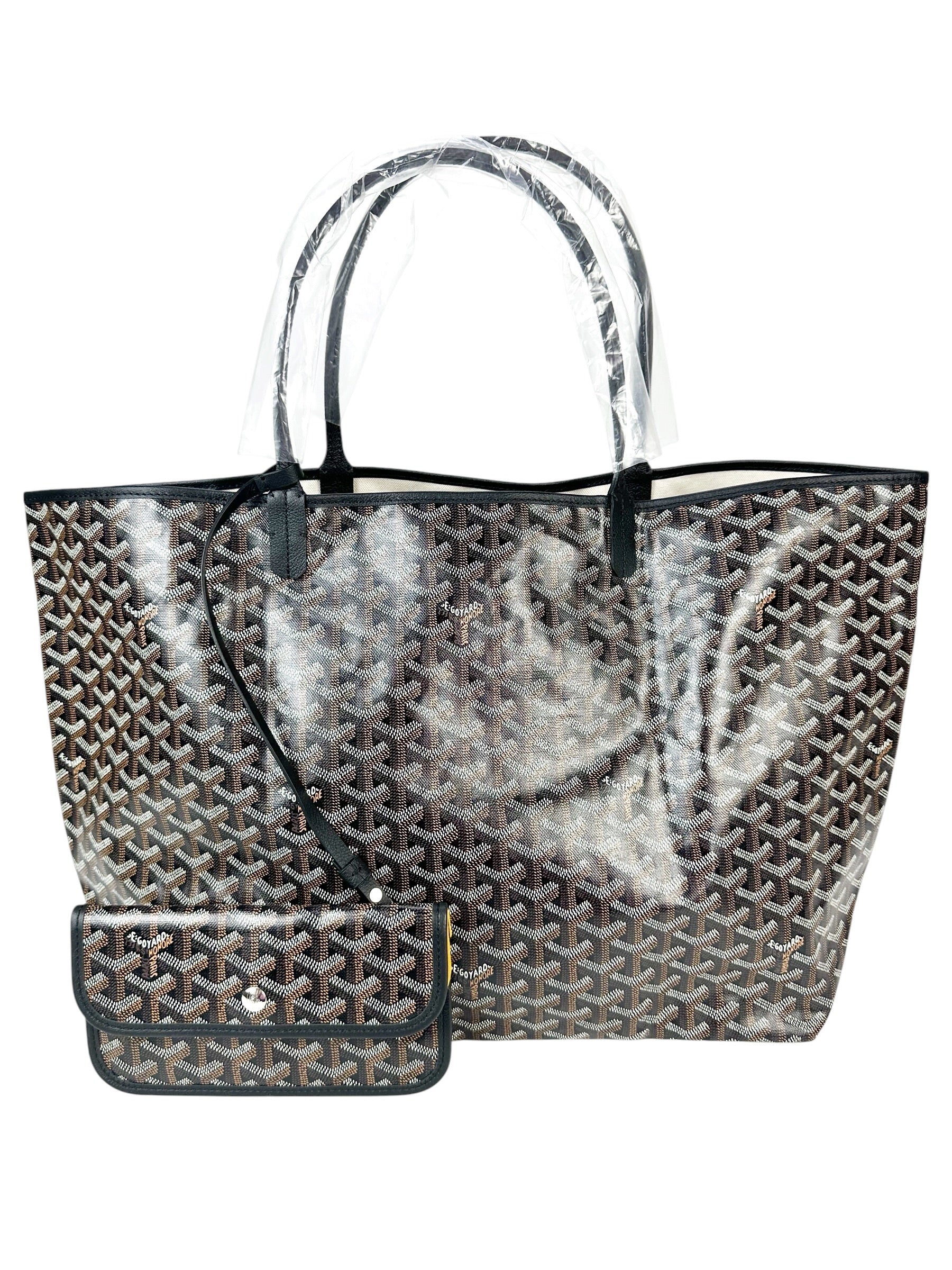 Goyard  Black Coated Canvas St Louis GM Tote