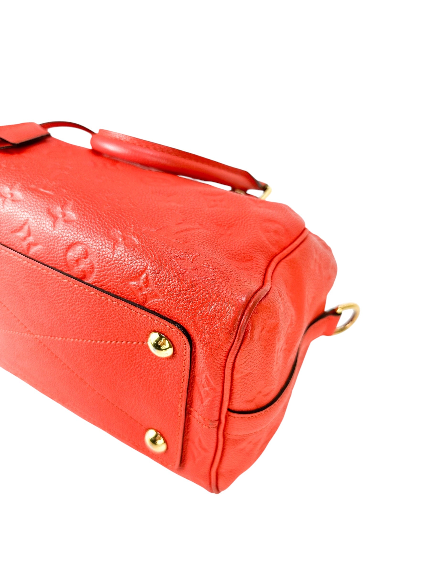 Louis Vuitton Orange Empriente Leather Speedy 25 Bandouliere