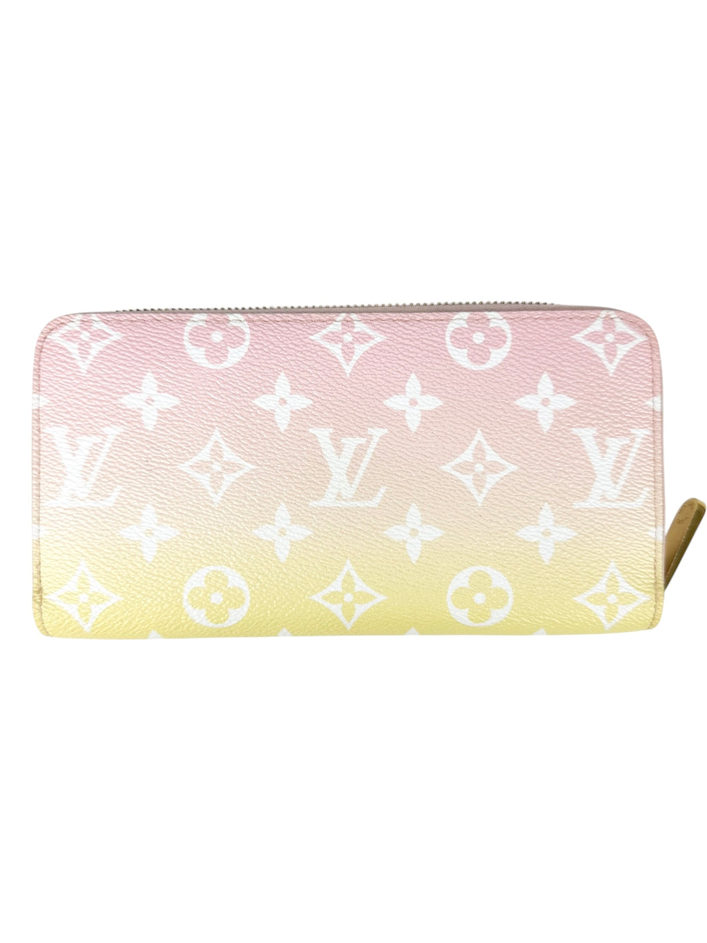 Louis Vuitton Pink Yellow Coated Canvas By The Pool Full Sized Wallet