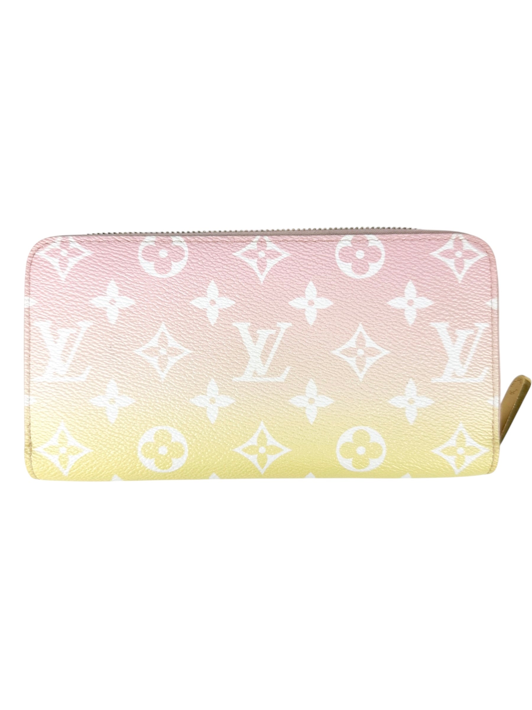 Louis Vuitton Pink Yellow Coated Canvas By The Pool Full Sized Wallet
