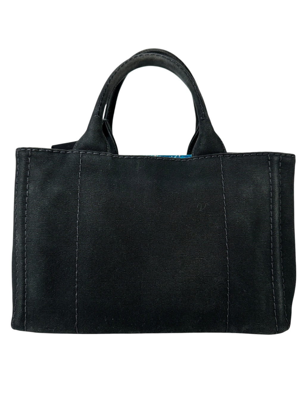 Prada Black Canvas Canapa Mini