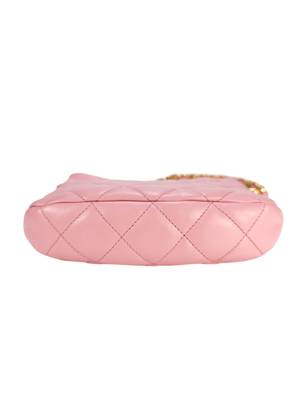 Chanel Pink Quilted Lambskin Hobo Bag
