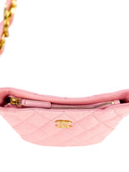 Chanel Pink Quilted Lambskin Hobo Bag
