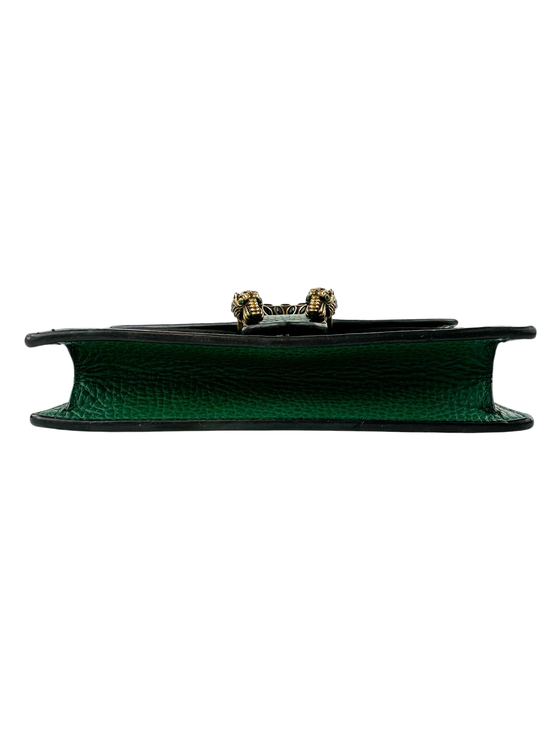 Gucci Green Pebbled Leather Dionysus Bag