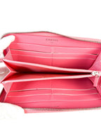 Chanel Pink Coco Mark Lambskin Long Wallet