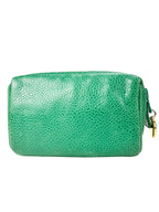 Chanel Green Caviar Leather Cosmetic Pouch Small