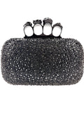 Alexander McQueen Black Crystal Kuckleduster Clutch