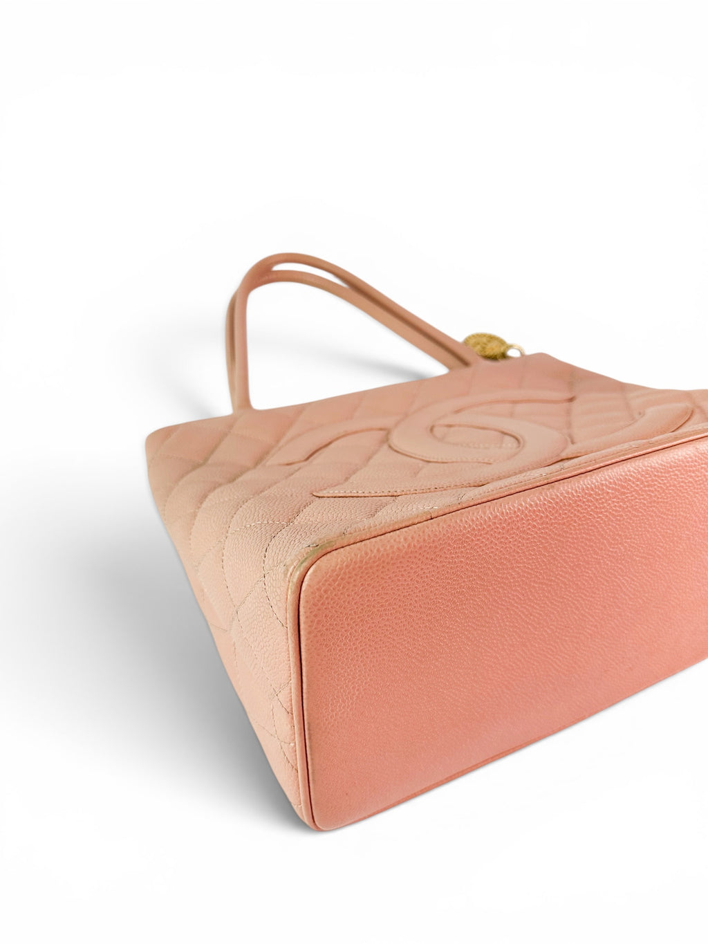 Chanel Pink Caviar Leather Medallion Tote