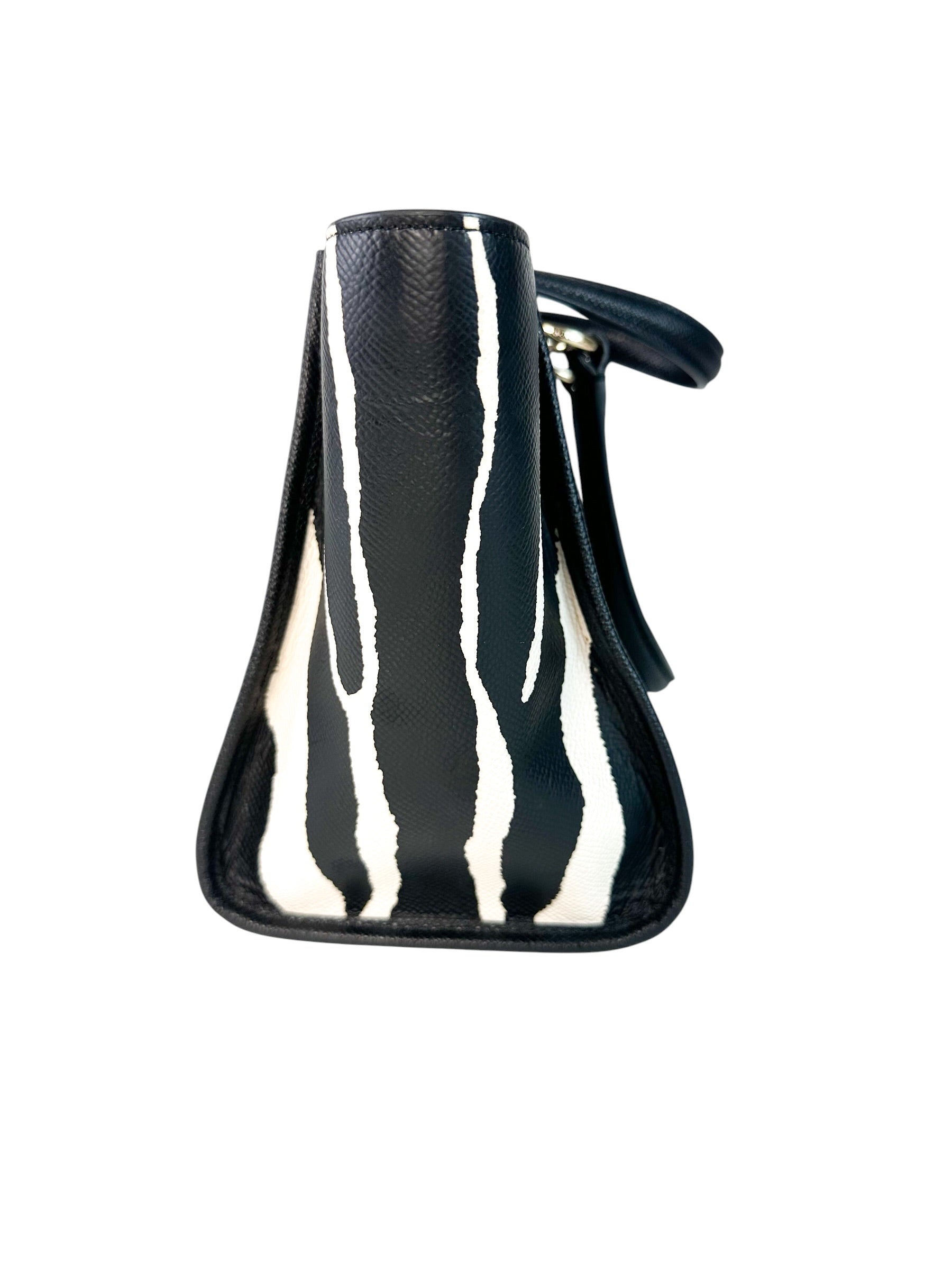 Coach Zebra Print Leather Crosby Mini Carryall