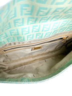 Fendi Mint Vinyl Zucchino Baguette Handbag