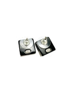 Chanel Crystal Square CC Earrings