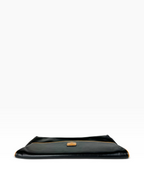 Celine Black Leather Triomphe Clutch