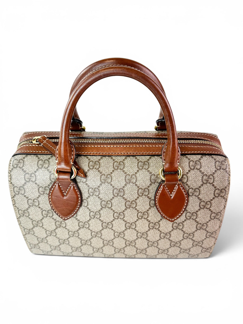 Gucci Brown GG Supreme Coated Canvas Two Way Bag