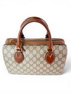 Gucci Brown GG Supreme Coated Canvas Two Way Bag