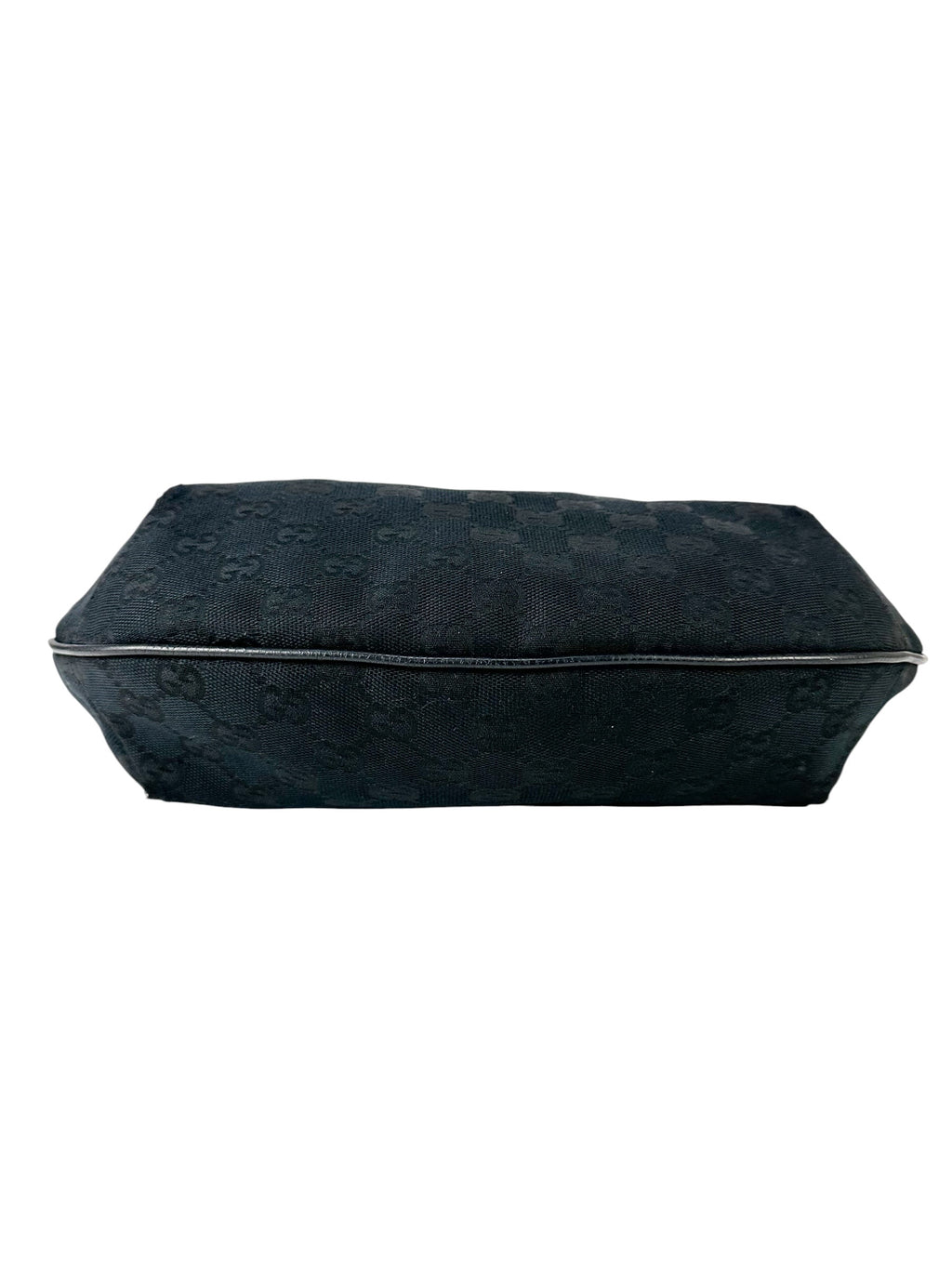 Gucci Black Canvas Sherry GG Shoulder Bag