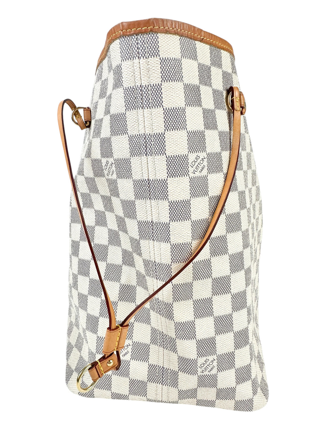 Louis Vuitton Coated Canvas Damier Azur Handbag GM