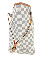 Louis Vuitton Coated Canvas Damier Azur Handbag GM