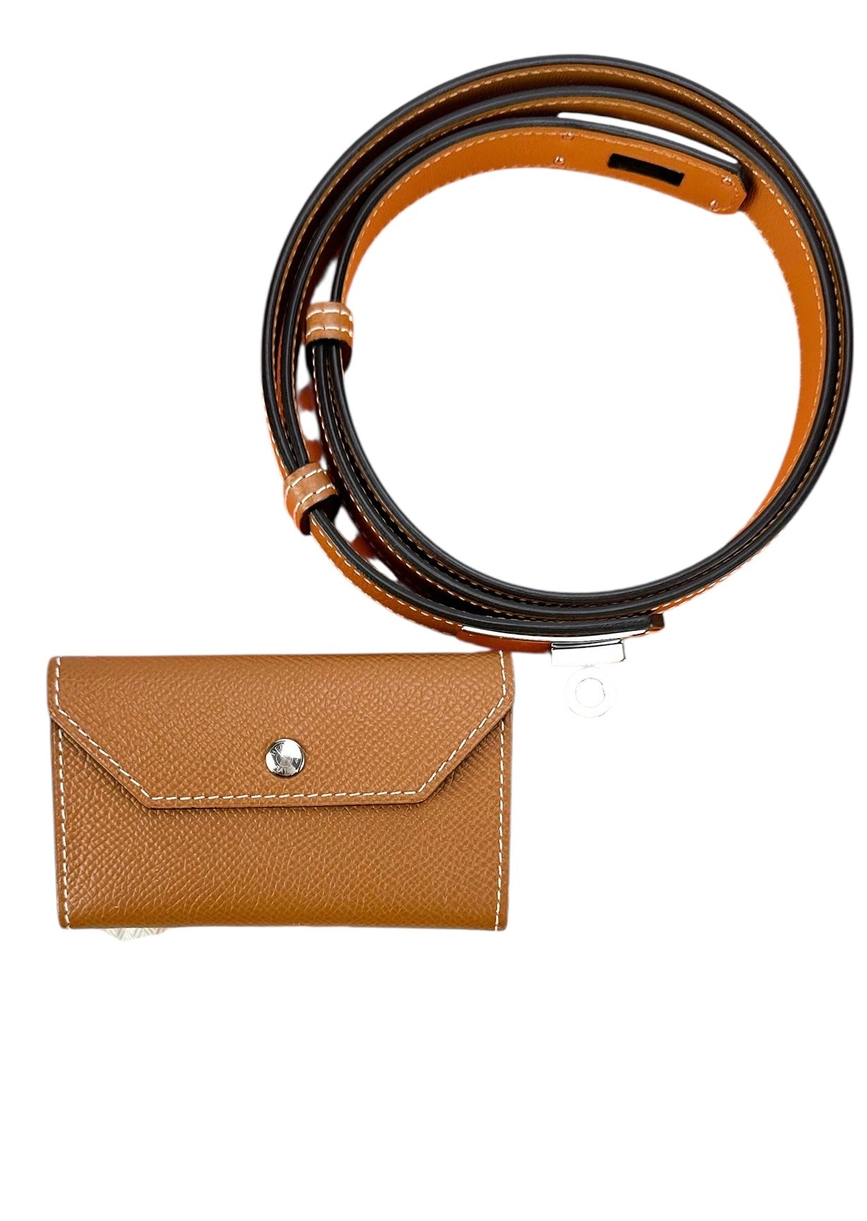 Hermes Gold Epsom Leather Kelly Pocket Belt
