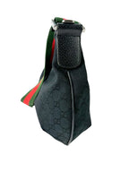 Gucci Black Canvas Sherry GG Shoulder Bag