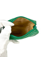 Chanel Green Caviar Leather Cosmetic Pouch Small