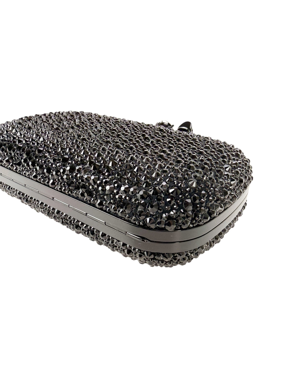 Alexander McQueen Black Crystal Kuckleduster Clutch