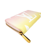 Louis Vuitton Pink Yellow Coated Canvas By The Pool Full Sized Wallet